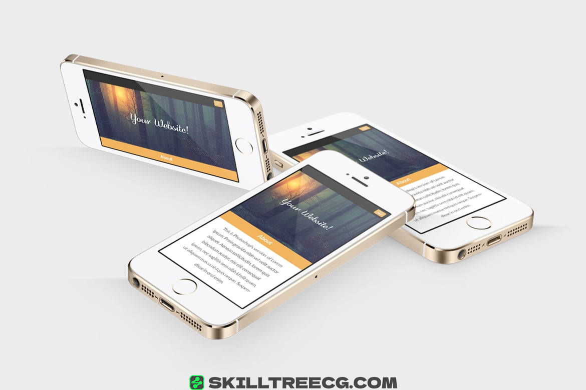 Responsive Phone Device Mockups Pack（409246）-技能树